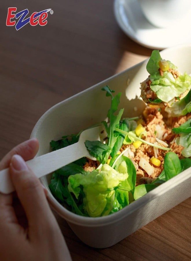 Ezee Wooden Disposable Dinner Fork 140 mm I Pack of 25 - Image 2